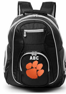 Clemson Tigers Black Personalized Monogram Premium Backpack