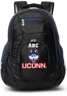 UConn Huskies Black Personalized Monogram Premium Backpack