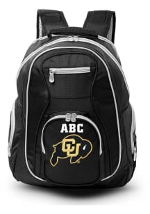 Colorado Buffaloes Black Personalized Monogram Premium Backpack