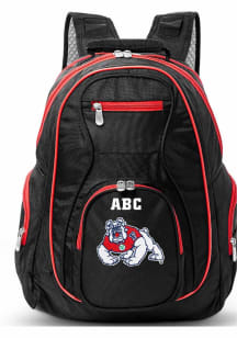 Fresno State Bulldogs Black Personalized Monogram Premium Backpack
