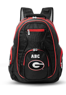 Georgia Bulldogs Black Personalized Monogram Premium Backpack