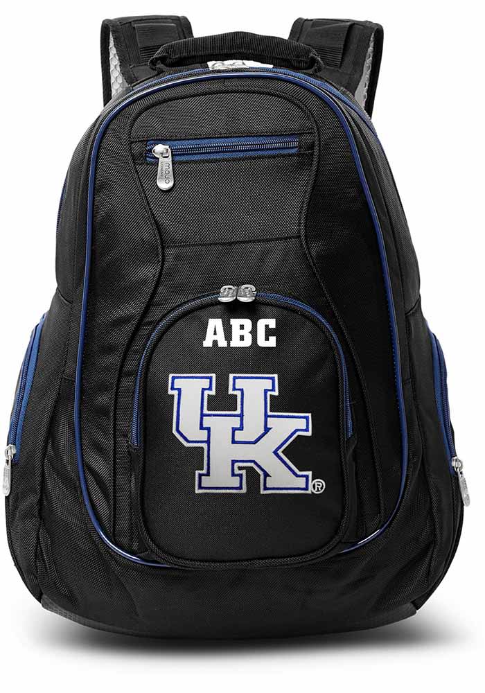 Kentucky Wildcats Black Personalized Monogram Premium Color Trim Backpack