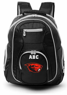 Oregon State Beavers Black Personalized Monogram Premium Backpack