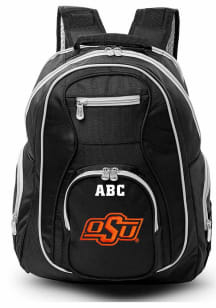 Oklahoma State Cowboys Black Personalized Monogram Premium Backpack
