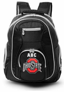 Ohio State Buckeyes Black Personalized Monogram Premium Backpack