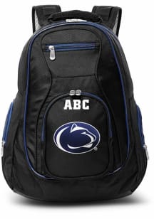 Personalized Monogram Premium Color Trim Penn State Nittany Lions Backpack - Black