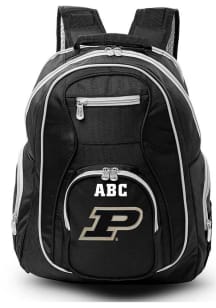 Purdue Boilermakers Black Personalized Monogram Premium Backpack