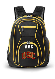 USC Trojans Black Personalized Monogram Premium Backpack