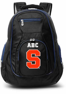 Syracuse Orange Black Personalized Monogram Premium Backpack