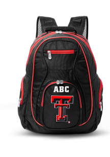 Texas Tech Red Raiders Black Personalized Monogram Premium Backpack