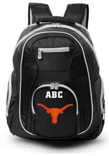 Texas Longhorns Black Personalized Monogram Premium Backpack
