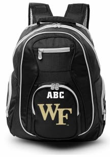 Wake Forest Demon Deacons Black Personalized Monogram Premium Backpack