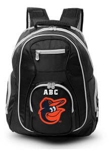 Baltimore Orioles Black Personalized Monogram Premium Backpack