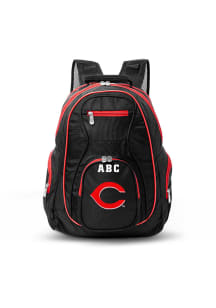 Cincinnati Reds Black Personalized Monogram Premium Backpack