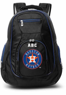 Houston Astros Black Personalized Monogram Premium Backpack