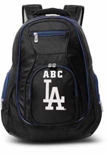 Los Angeles Dodgers Black Personalized Monogram Premium Backpack