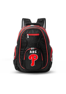 Philadelphia Phillies Black Personalized Monogram Premium Backpack