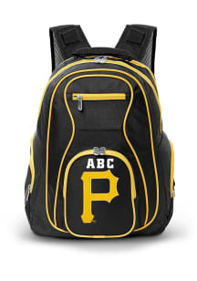 Pittsburgh Pirates Black Personalized Monogram Premium Color Trim Backpack