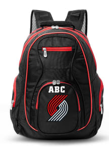 Portland Trail Blazers Black Personalized Monogram Premium Backpack