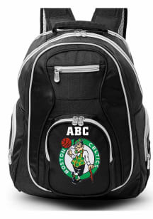 Boston Celtics Black Personalized Monogram Premium Backpack