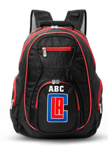 Los Angeles Clippers Black Personalized Monogram Premium Backpack