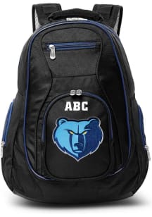 Memphis Grizzlies Black Personalized Monogram Premium Backpack