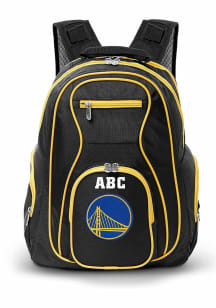 Golden State Warriors Black Personalized Monogram Premium Backpack