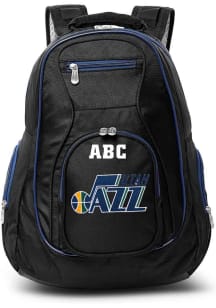 Utah Jazz Black Personalized Monogram Premium Backpack