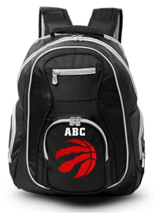 Toronto Raptors Black Personalized Monogram Premium Backpack