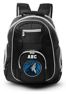 Minnesota Timberwolves Black Personalized Monogram Premium Backpack