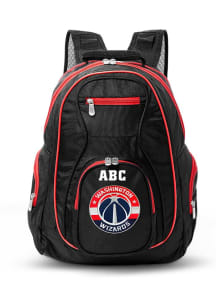 Washington Wizards Black Personalized Monogram Premium Backpack
