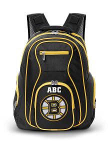 Boston Bruins Black Personalized Monogram Premium Backpack
