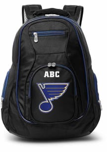 St Louis Blues Black Personalized Monogram Premium Backpack