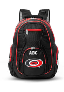 Carolina Hurricanes Black Personalized Monogram Premium Backpack