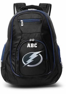 Tampa Bay Lightning Black Personalized Monogram Premium Backpack