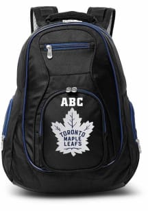 Toronto Maple Leafs Black Personalized Monogram Premium Backpack