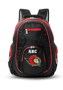 Ottawa Senators Black Personalized Monogram Premium Backpack