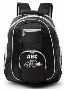 Baltimore Ravens Black Personalized Monogram Premium Backpack
