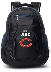 Chicago Bears Black Personalized Monogram Premium Backpack