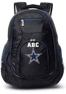 Dallas Cowboys Black Personalized Monogram Premium Backpack