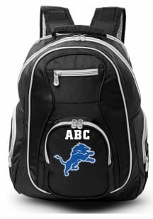 Detroit Lions Black Personalized Monogram Premium Backpack