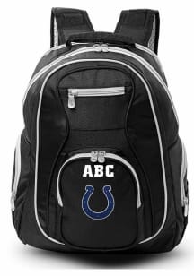 Indianapolis Colts Black Personalized Monogram Premium Backpack