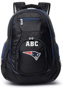 New England Patriots Black Personalized Monogram Premium Backpack