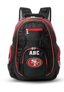 San Francisco 49ers Black Personalized Monogram Premium Backpack