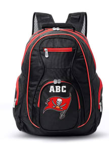 Tampa Bay Buccaneers Black Personalized Monogram Premium Backpack