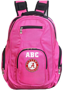 Alabama Crimson Tide Pink Personalized Monogram Premium Backpack