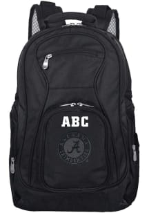 Alabama Crimson Tide Black Personalized Monogram Premium Backpack