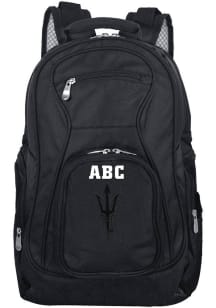 Arizona State Sun Devils Black Personalized Monogram Premium Backpack