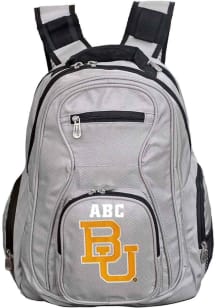 Baylor Bears Grey Personalized Monogram Premium Backpack