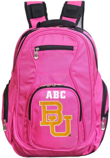 Baylor Bears Pink Personalized Monogram Premium Backpack